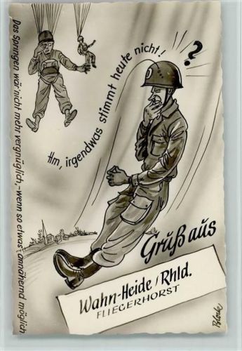 Wahn 1958 Fliegerhorst - Humor - Bundeswehr ,sehr gute Erhaltung AK