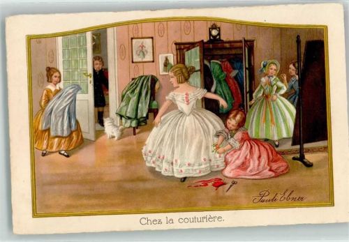 Chez la couturiere Mode Anprobe Kleider Nähen Spitz Nr 1014