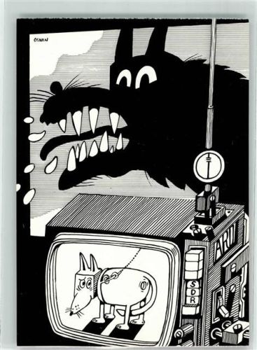 Sterns Stunde SDR Hund sign Oswin Fernseher Künstlerkarte