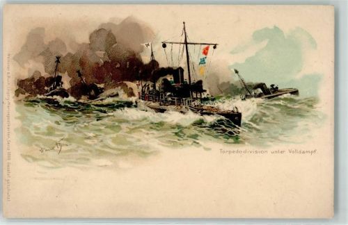 1900 Torpedodivision unter Volldampf Meissner u. Buch Serie 1000