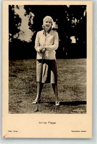 1932 Schauspieler Anita Page mit einem Golfschläger