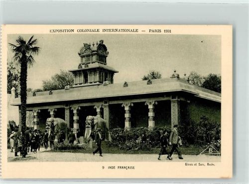 Paris Architekt Girves et Sors Exposition Coloniale Internationale 1931 Nr 9 Inde Francaise