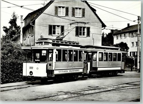 Gerlingen 1978 Triebwagen 222 vormals TW 2016/101/222 von 1903 mit BW 70 SMS-Musumswagen-Sammelkarte 1014