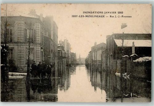 Issy-les-Moulineaux 1910 Hochwasser 1910 rue J.J.Rousseau