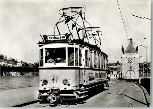 Esslingen 1978 Triebwagen 4 der Straßenbahn Esslingen-Nellingen-Denkendorf von 1926 Pliensaubrücke SMS-Museumswagen-Sammelkarte 1020