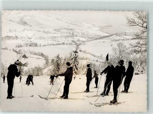 Züschen Ort handschriftlich Winter Ski