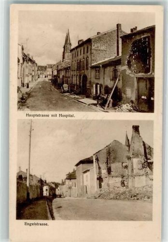 Blamont 1915 Hauptstrasse Krankenhaus Engelstrasse WK I