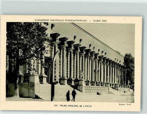 Paris Architekt Brasini Exposition Coloniale Internationale 1931 Nr 123 Palais Principal de l'Italie Italien