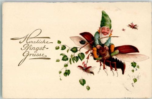 1929 Verlag Dondorf 2604 Zwerg fliegt mit Pfingsten
