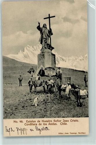Estatua de Nuestro Senor Jesu Cristo Cordillera de los Andres Esel