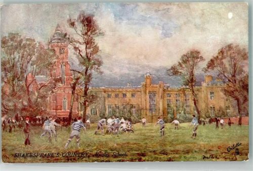 sign. Whitehead Fred Oilette Rugby School Shakespear`s Country Series VIII. Postcard 7733