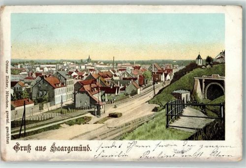 57200 Sarreguemines 1901 Lithographie