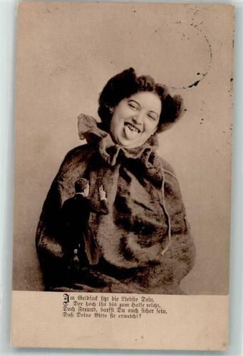 1911 Frau im Sack Spruch