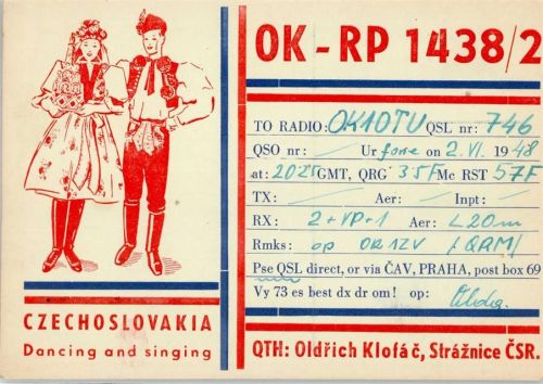 Straznice Amateurfunk QSL-Karte