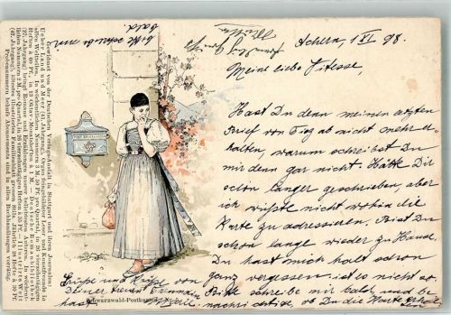 1898 Schwarzwald Karte Nr. 5 Werbung Über Land und Meer Journal