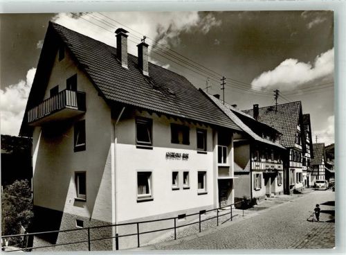 76596 W7564 Bermersbach , Murgtal Foto AK Gasthaus Pension Sternen Pension Elise