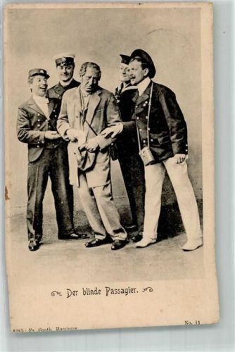 1911 Blinder Passagier Matrosen Fr. Groth No. 11