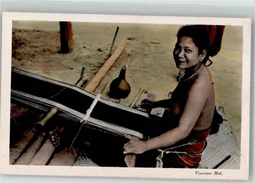 Tisseuse Moi Webstuhl in Saigon Vietnam Asiat.Volkstyp Gebrauchsspuren