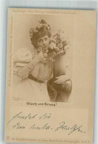 1898 NPG Nr. 76 Künstler Karte Brom-Platino Fotografie ,Glück und Gruss Adelskorrespondenz