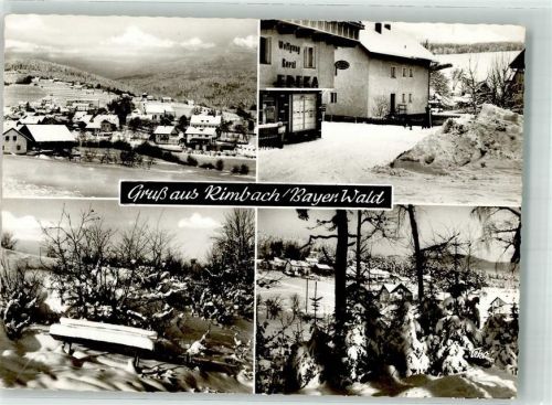 93485 W8491 Rimbach , Oberpf Foto AK Geschäft EDEKA Winter