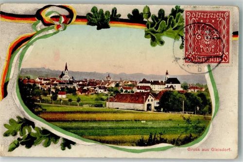 8200 Gleisdorf 1912 Gebrauchsspuren Briefmarke Bildseite