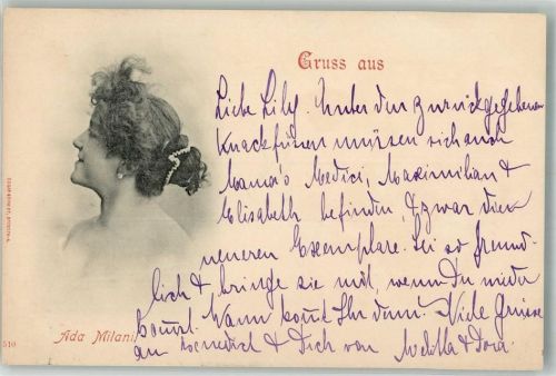 1898 Ada Milani + Adelskorrespondenz