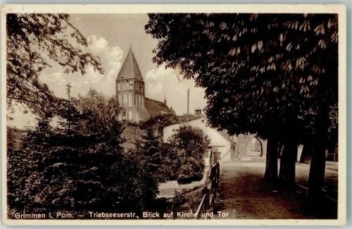Grimmen 1931 Kirche Triebseeserstrasse