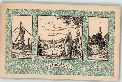 Kattowitz Abstimmungs-Postkarte Die alte Heimat