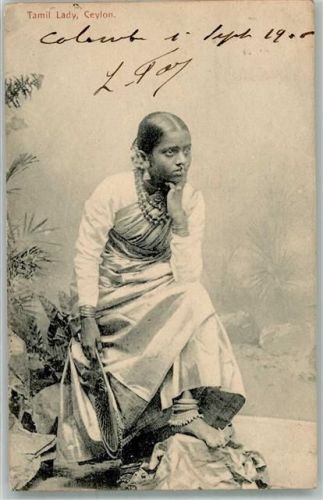 Colombo 1906 Tracht Frau Ort lt. Stempel
