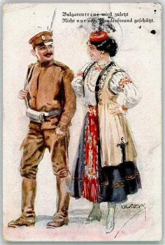 Bulgarentreue Tracht Soldat WK I Lustigen Blätter Nr. 101