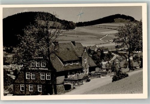 Schwalefeld Pension Berghaus Püttmann Motorroller Ort lt. Stempel