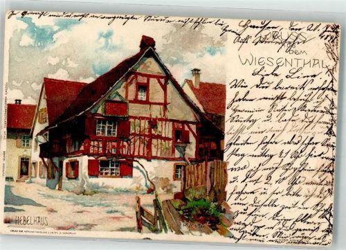 Hausen 1898 sign. Mutter Künstlerkarte Hebelhaus