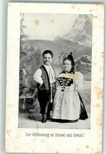 Ühlingen Tracht Erinnerung an Hansel und Gretel Ort lt. Stempel