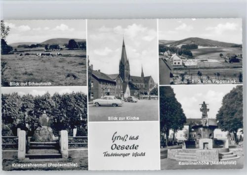 Oesede Kriegerehrenmal Papiermühle Kirche Karolinenhöhe Marktplatz