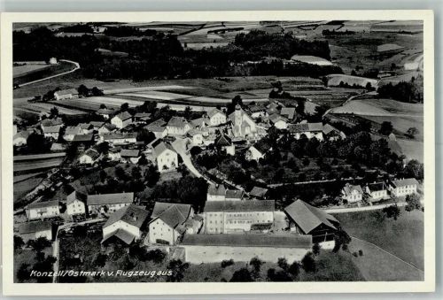 Konzell Fliegeraufnahme Freigegeben d. R.L.M.