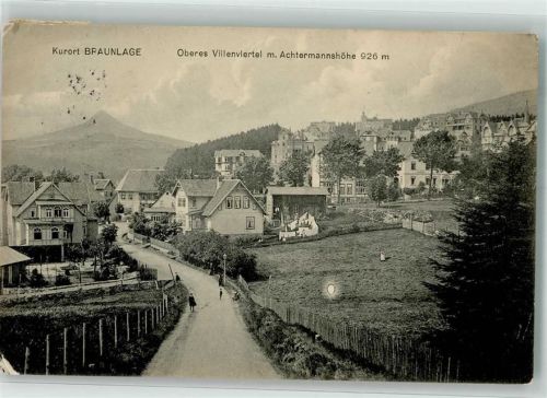 Braunlage 1912 Villenviertel Achtermannshöhe