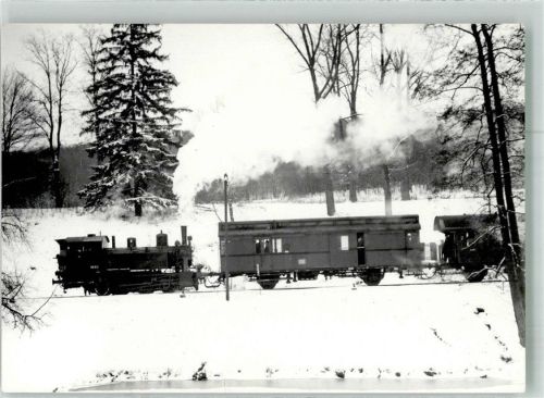 Schweinfurt Dampflokomotive in Winterlandschaft Ort handschriftlich
