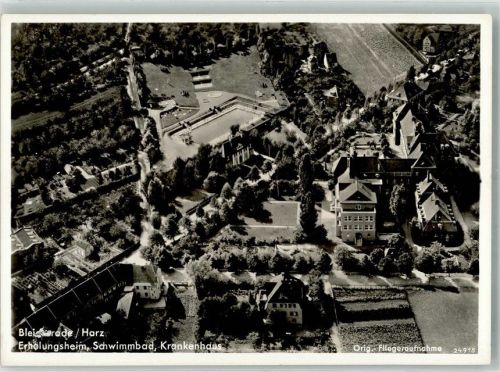 Bleicherode Fliegeraufnahme Erholungsheim Schwimmbad Krankenhaus Freig. d. R.L.M.