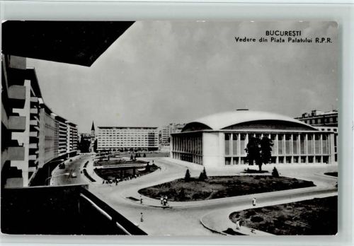 Bukarest Sicht auf den Königsplatz Vedere din Piata Palatului R.P.R.