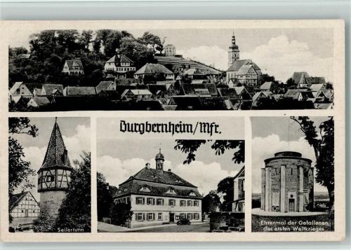 Burgbernheim Seilerturm Ehrenmal der Gefallenen des ersten Weltkrieges