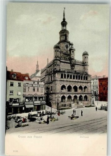 Posen Rathaus Marktszene