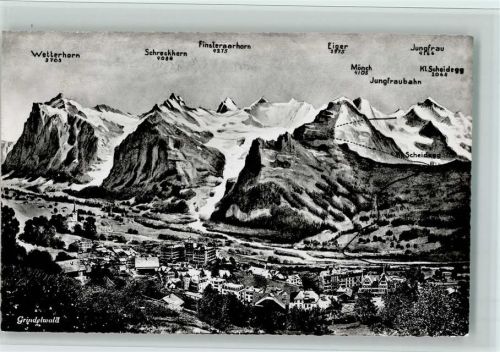 Grindelwald Wetterhorn Schreckhorn Finsteraarhorn Eiger Mönch Jungfraubahn Jungfrau Kl. Scheidegg