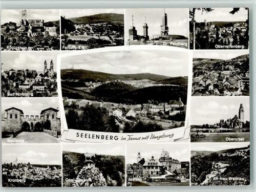 Seelenberg Gesamtansicht mit Umgebung Königstein Bad Homburg Saalburg Kronberg Opel-Tierpark Idstein Alt-Neu-Weilnau Oberursel Schmitten Oberreifenberg Gr. Feldberg Falkenstein Mehrfachaufnahme