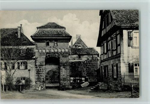 Maulbronn Kloster Früheres Torwarthaus und Kloster-Eingangstor mit Wehrgang