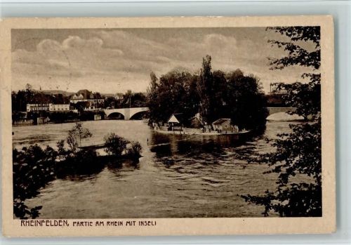 Rheinfelden Partie am Rhein mit Inseli