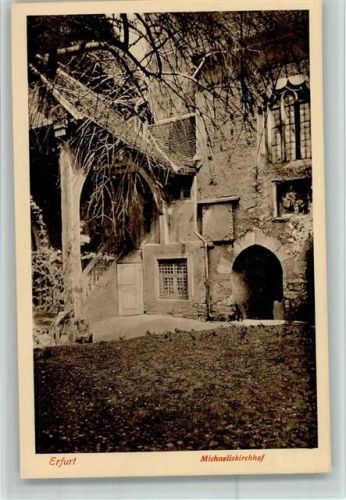 Erfurt Michaeliskirchhof Postkarte des Bundes Heimatschutz Landesverein für den Regierungsbezirk Erfurt