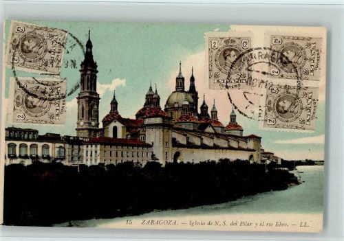 Saragossa Pilar-Basilika und Ebro