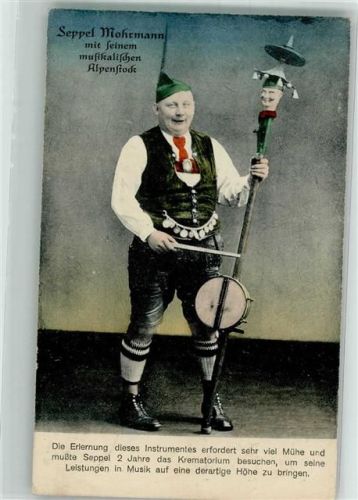 1919 Seppel Mohrmann mit seinem Alpenstock