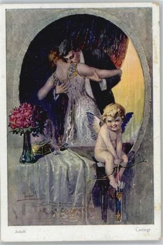 Künstler sign Jadolfi - Gesiegt - ca 1925 AK