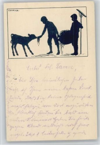 1915 Scherenschnitt Serie F Nr. 44 Tierschutzverein AK